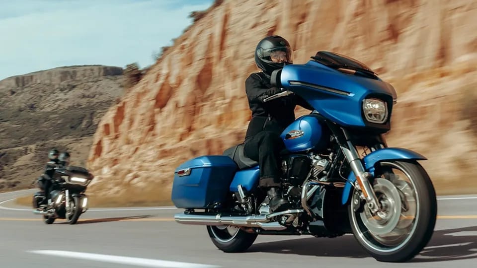 Harley-Davidson Street Glide touring motorcycle design and performance Image Source: Harley-Davidson Media Center
