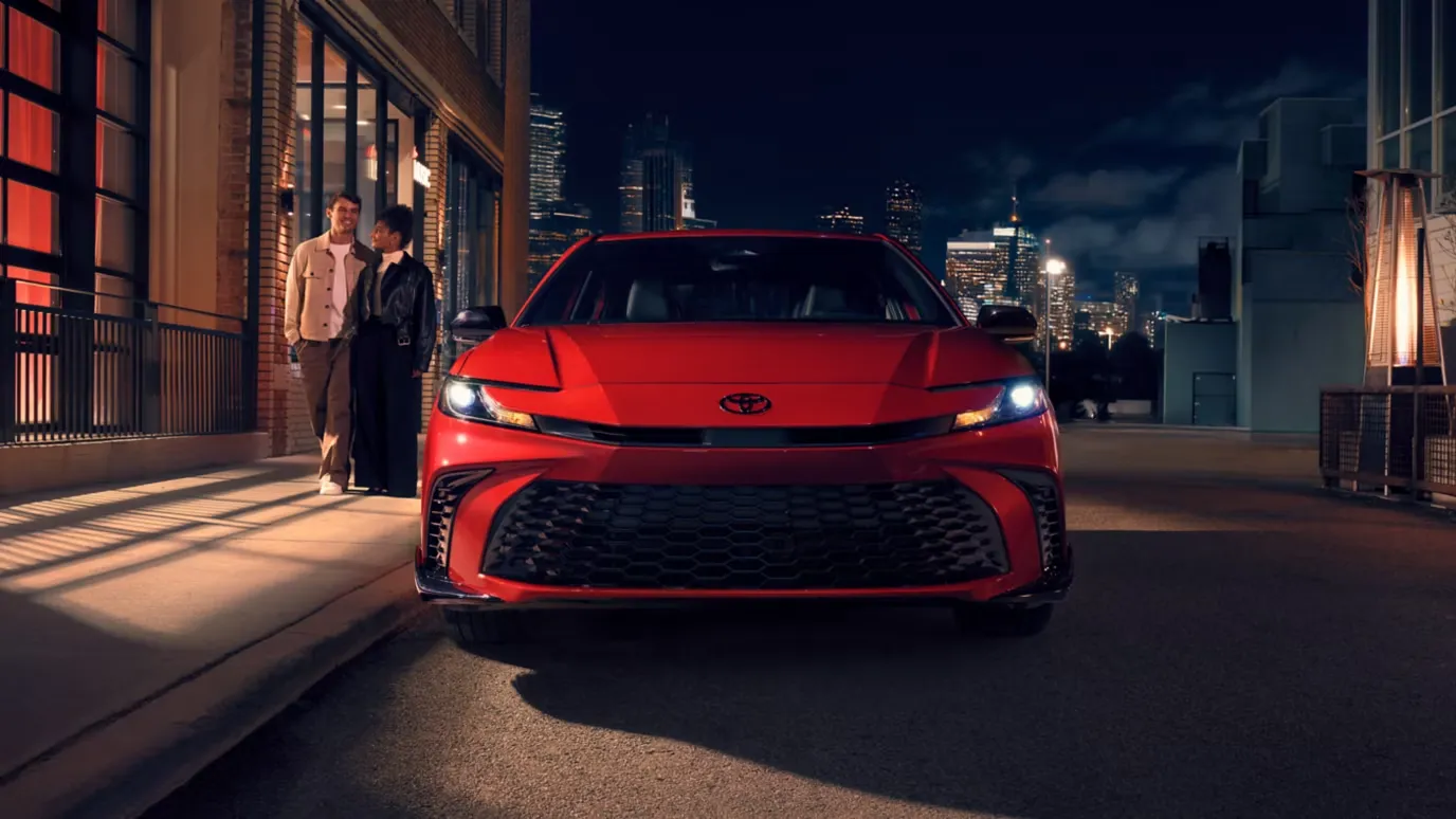 2026 Toyota Camry front design with LED headlights